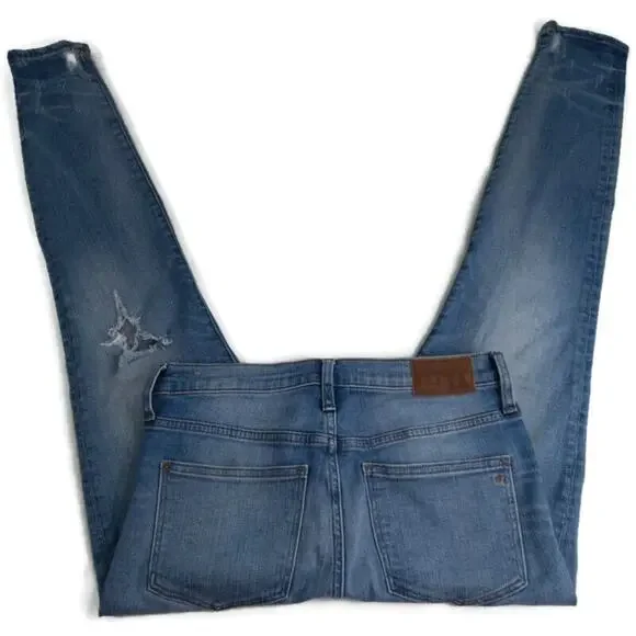 J439 Madewell High Rise Distressed Skinny 28 - Picture 3 of 10
